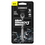Gillette Mach3 Charcoal Shaving Razor For Men With New Enhanced Lubrastrip With A Touch Of Charcoal For A Clean Close Shave
