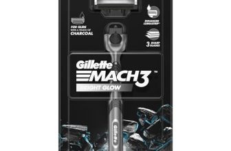 Gillette Mach3 Charcoal Shaving Razor For Men With New Enhanced Lubrastrip With A Touch Of Charcoal For A Clean Close Shave