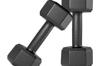 Simran Sports Black Pvc Dumbbells Set Made Of Solid Pvc | 1 Pair Hex Dumbbells | Dumbbell Set For Home Gym Exercise & Fitness (Black- 1 Kg X 2Pcs)