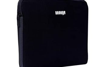 Senego Laptop Sleeve For 14 Inch, 15 Inch Laptops For Men & Women With Durable Zip Lock | Water-Proof Bag With Padded Laptop Compartment (Black)