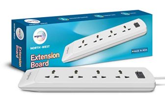 Wipro Northwest 6A Four-Way Extension Board (White) (Nwe0200)