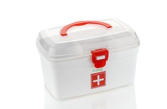 Clazkit Bpa-Free Emergency Indoor Outdoor Medical Utility Cabinet Organizer Detachable Tray Medical Box (White)