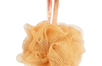 Midazzle Luxury Bathing Loofah Sponge Exfoliator Scrubber For High Lather Cleansing (Small, Pack Of 1, Colors May Vary)