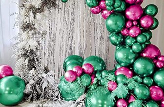 Just Party 25Pcs Pink & 25Pcs Green Metallic Chrome Balloons With Shiny Surface For Birthdays/Anniversary/Engagement/Baby Shower/Bachelorette Party Decorations (Pack Of 50)