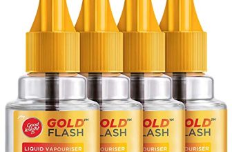 Good Knight Gold Flash Liquid Vapourizer | Mosquito Repellent Refill | Pack Of 4 (45Ml Each)