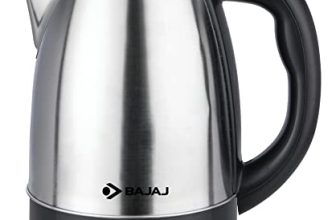 Bajaj Ktx 1.8 Litre Dlx Electric Kettle |1500W Kettle With Stainless Steel Body | Cordless Operation | Auto Shut-Off Mechanism | 2-Yr Warranty | Black |800 Watts