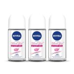 Nivea Deodorant Roll On, Whitening Smooth Skin For Women, 50Ml (Pack Of 3)