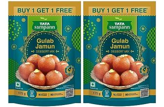 Tata Sampann Gulab Jamun Dessert Mix, Soft & Juicy, (Buy 1 Get 1 Promo Pack), 2X 175G