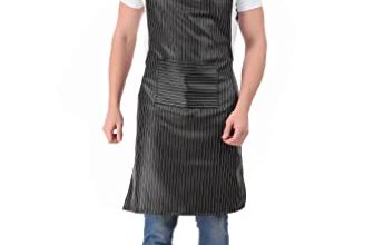 Kodenipr Club Men Women Hotel Cafe Restaurants Catering Cooking Kitchen Chef Apron (Pin-Stripe, (Pack Of 5))
