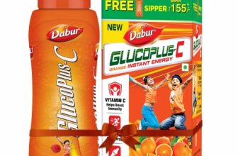 Dabur Glucoplus-C Instant Energy Glucose Orange Flavour-1Kg (With Sipper Free)|Replenishes Energy|25% More Glucose In Every Sip|Vitamin C Helps Boosts Immunity|Calcium Supports Bone Health,Vegetarian