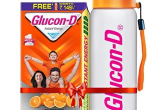 Glucon-D Tangy Orange Glucose Powder With Free Sipper(1Kg, Refill)| For Tasty & Healthy Orange Flavoured Glucose Drink| Provides Instant Energy| Vitamin C Boosts Immunity| Contains Calcium For Intense Bone Health