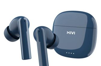 Mivi Duopods A550 Truly Wireless In Ear Earbuds With Quad Mic Enc(Environmental Noise Cancellation), 13Mm Powerful Bass Drivers, 50+ Hours Of Playtime, High Audio Quality, Metallic Design (Blue)