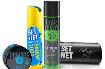 Set Wet Styling Kit- Cool Avatar Deodorant For Men 150Ml, Pomade 60G, Extreme Hold Hair Spray For Men 200Ml + Ranveer Singh Signed Pouch