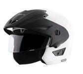 Vega Cruiser Isi Certified Lightweight & Compact With Peak Open Face Helmet For Men And Women With Clear Visor(White, Size:M)