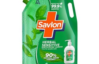 Savlon Herbal Sensitive Germ Protection Liquid Handwash, 1500Ml Hand Wash Refill, 90% Natural Origin, For Sensitive Hands