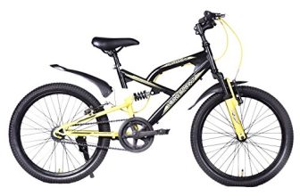 Hero Flake 20T Road Bike , 13.7 In Steel Frame , Single Speed For Unisex Youth (Black Yellow), Dual