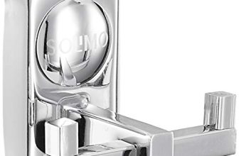 Amazon Brand – Solimo Pin-Ton Stainless Steel Robe Hook (White,Pack Of 1)