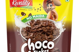 Kwality Choco Flakes 1Kg | Made With Whole Wheat, No Maida Chocos | Source Of Protein & Fiber | Richness Of Chocolate | Healthy Food & Breakfast Cereal For Kids