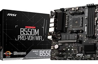 Msi Mb5033 B550M Pro-Vdh Wifi Ryzen 5000 Series (Am4) Compatible, M.2 Heatsink, Wi-Fi Function, Microatx Ddr4 Motherboard [Amd B550 Equipped]