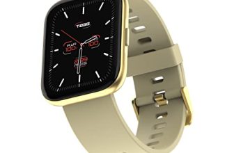 Tagg Verve Max Smartwatch || 1.78” Large Hi-Res Display || 24 Sports Modes, Waterproof || Heart-Rate, Blood Oxygen & Bp Monitor || Live Watch Faces, In-App Gps, Calculator And Games || Gold