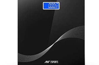 Ant Esports Flora Wave Digital Weighing Scale, Highly Accurate Digital Bathroom Body Scale, Precisely Measures Weight Up To 180Kg – Black