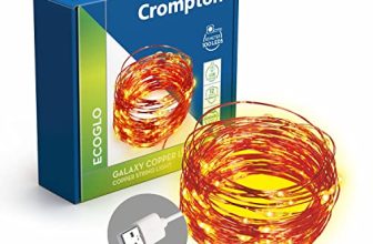Crompton Galaxy Decoration Copper Usb Powered String Fairy Lights With 100 Led Light (10 Meters, Warm White, Pack Of 1)