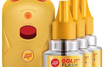 Good Knight Gold Flash Liquid Vapourizer | Mosquito Repellent Combo Pack | Machine + Pack Of 3 Refills (45Ml Each)