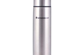 Wonderchef 1000Ml Double Wall Stainless Steel Vacuum Insulated Hot And Cold Flask With Travel Pouch, Copper Plated Inner Wall, Spill & Leak Proof, 2 Years Warranty