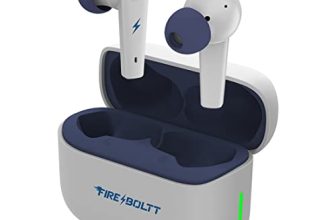 Fireboltt Fire Pods Vega 811 Tws Earbuds With Captivating Rgb Lights, Bluetooth 5.3, Gaming Mode, Quad Mic Enc, And Voice Assistance (Grey Blue)