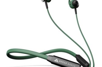 Boult Audio Fxcharge Bluetooth Earphones With 32H Playtime, Dual Pairing Neckband, Zen™ Enc Mic, Type-C Fast Charging (5Mins=7.5Hrs), Biggest 14.2Mm Bass Driver Ipx5 Premium Silicone Neck Band (Green)
