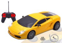 Popsugar High Speed Mini 1:24 Scale C-Type Usb Rechargeable Remote Control Car + 3X3 Stickerless Speed Cube For Kids