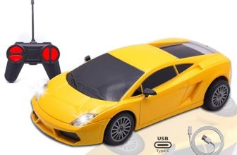 Popsugar High Speed Mini 1:24 Scale C-Type Usb Rechargeable Remote Control Car + 3X3 Stickerless Speed Cube For Kids