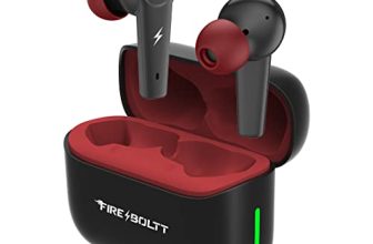 Fireboltt Fire Pods Vega 811 Tws Earbuds With Captivating Rgb Lights, Bluetooth 5.3, Gaming Mode, Quad Mic Enc, And Voice Assistance (Black Red)