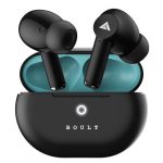 Boult Audio K40 True Wireless In Ear Earbuds With 48H Playtime, Clear Calling 4 Mics, 45Ms Low Latency Gaming, Premium Grip, 13Mm Bass Drivers, Type-C Fast Charging, Btv 5.3 Ear Buds (Electric Black)