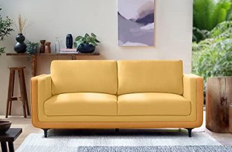 Sleepyhead Mojo – 3 Seater Dual Tone Luxury Sofa (Fabric, Trippy Yellow)