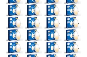 Philips Ultra Glow 15-Watt Round Led Downlighter | 3 Colors In 1 Recessed Led Downlight | Led Ceiling Light For Home And Hall | Cut Out: 6 Inch, Color: Tunable White, Pack Of 24