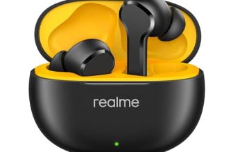 Realme Buds T110 With Ai Enc For Calls, Upto 38 Hours Of Playback And Fast Charging Bluetooth In Ear Headset (Punk Black, True Wireless)