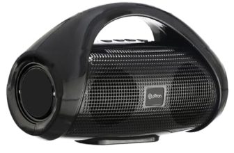 Ptron Fusion Go 10W Portable Bluetooth Speaker With 6Hrs Playtime, Immersive Sound, Auto-Tws Function, Supports Bt/Usb/Sd Card/Aux Playback & Lightweight (Black)