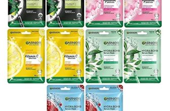 Garnier Skin Naturals, Face Mask Set, Hydrating, Pore Reducing, Brightening, And Enhances Glow, Hydra Bomb Serum Mask & Black Serum Mask, 10 Pcs (5 Types) , 280G