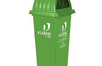 Cello Kleeno Plastic Garbage Dustbin Bucket With Lid | Strong Lid With With A Smooth Curved | Virgin (Hdpe) Plastic & Resistant To Uv | 110 Liters, Green