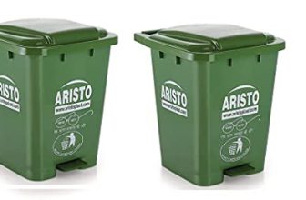 Aristo Step-On Plastic Pedal Garbage Waste Dustbin 45 Ltr (Green + Green) Combo