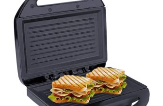 Lifelong Llsm120G Sandwich Griller, Classic Pro 750 W Sandwich Maker With 4 Slice Non-Stick Fixed Plates For Sandwiches At Home With 1 Year Warranty (Black)