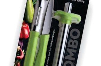 Ganesh Stainless Steel Gas Lighter With Knife & Peeler, 3-Piece, Colour May Vary Colour