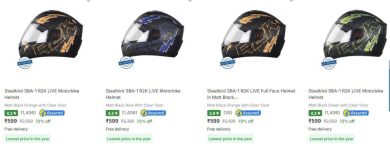 Loot for Selected Users | Extra 500Rs. Off Applied On Steelbird Helmets.If Showing Min 70% Off then Add to cart price will change .