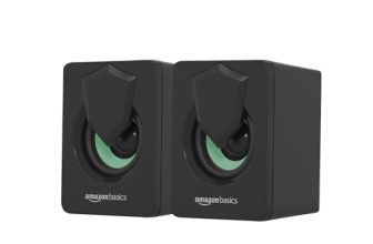 Amazon Basics Stereo 2.0 Usb Powered Gaming Speaker | 3.5 Mm Aux-In | Volume Control | Rgb Led Lights | 2X3W | For Pc, Laptop, Tablet