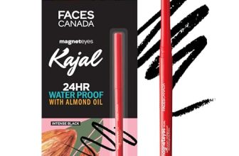 Faces Canada Magneteyes Kajal – Black, 0.35G | 24 Hr Long Stay | One Stroke Smooth Glide | Waterproof, Smudgeproof & Fadeproof | Deep Matte Finish | Enriched With Almond Oil & Vitamin E