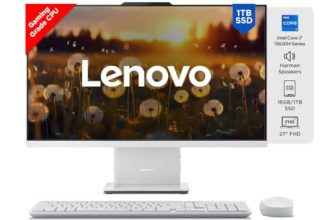 Lenovo Ideacentre Aio Intel Core I7 13620H 27″ Fhd Ips 3-Side Edgeless All-In-One Desktop (16Gb/1Tb Ssd/Win11/Office 21/5.0Mp+Ir Camera/3Wx2 Harman Speakers/Wireless Eos Keyboard & Mouse), F0Hm003Ein