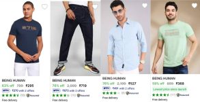 Upto 75% Off On Being Human Clothing.T-Shirt : Polo : Shirt : Jeans :