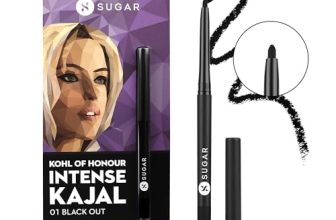 Sugar Cosmetics Kohl Of Honour Intense Kajal | Upto 12 Hrs | Long Lasting, Smudge Proof & Waterproof Kajal | Matte Finish | Twist Up Kajal Pencil | Paraben Free | 01 Black Out
