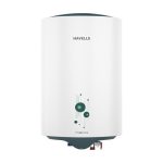 Havells Monza 15 Litre Storage Wall Mount Water Heater | Feroglas Coated Tank, Heavy Duty Heating Element | Warranty: 5 Year On Tank, Protective Anode Road, 8 Bar Working Pressure | (White)